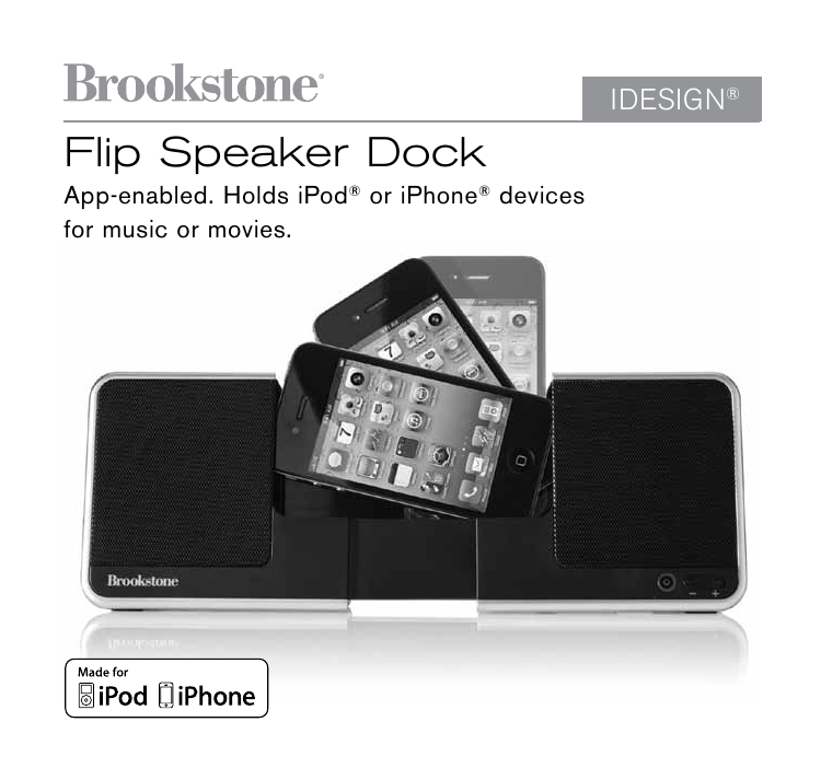 Brookstone Flip Speaker Dock User manual Manualzz