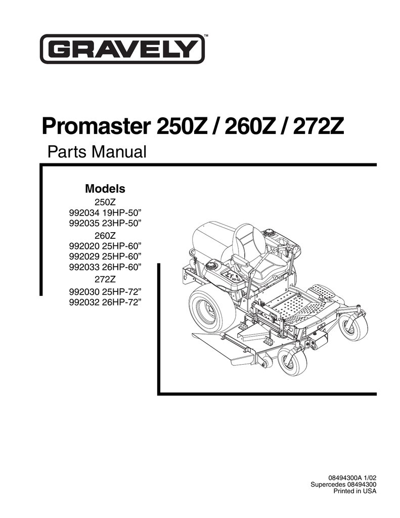 Gravely Promaster 260Z HYDRAULIC LIFT VALVE fits PM 260Z Lawn Mowers