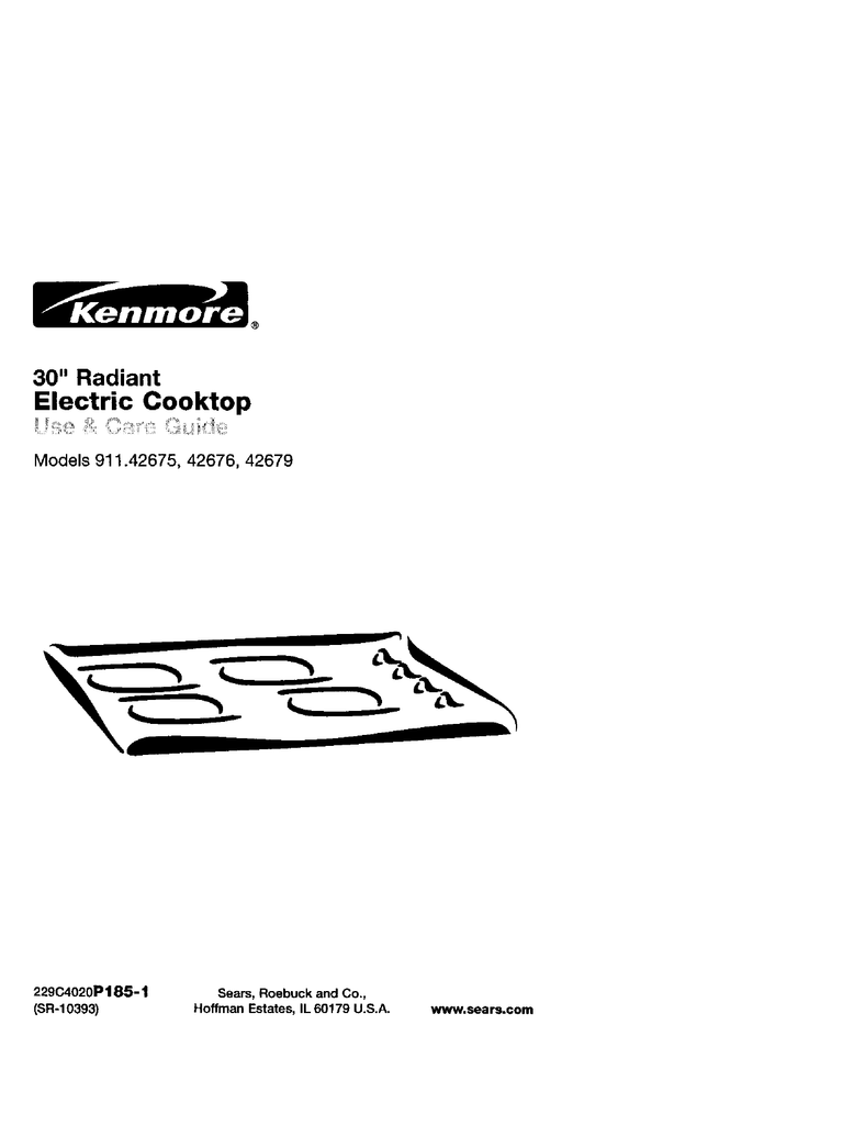 Electric Cooktop Sears Parts Direct Manualzz