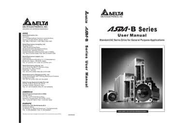 Delta ASDA-B Series AC Servo Drive User Manual | Manualzz