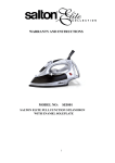 Salton SSI28 Steam Iron Instruction Manual | Manualzz