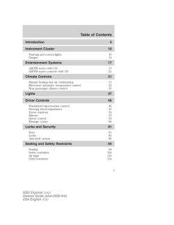 Ford 2003 Explorer - El manual del propietario, Guia de referencia ...