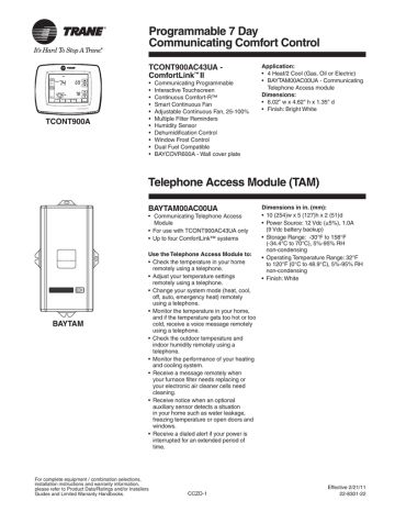 trane manualzz comfortlink
