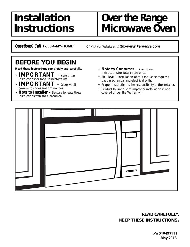 Kenmore 80323 Installation guide | Manualzz