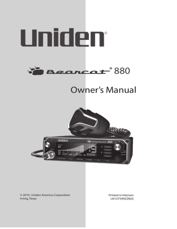 Uniden BEARCAT880 Owner's manual | Manualzz