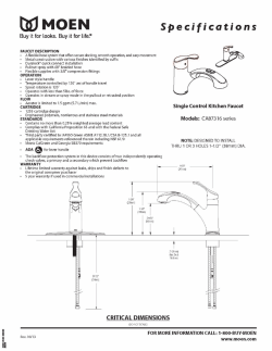 Moen Ca87316srs Owner S Manual