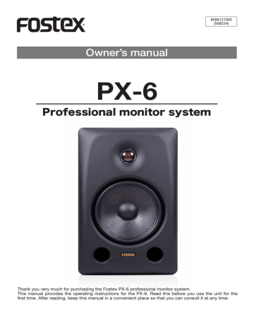 Fostex PX-6 Owners manual | Manualzz