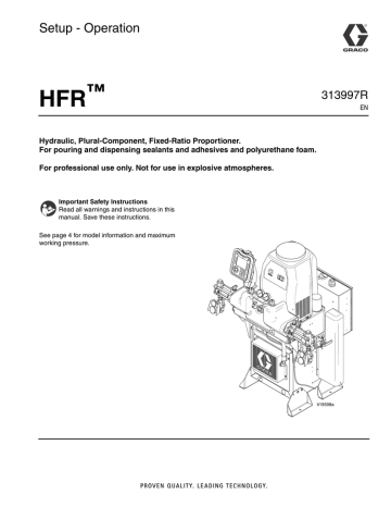 Graco HFR Setup And Operation Manual | Manualzz