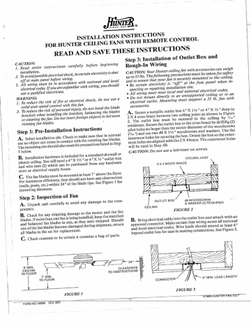 Installation Instructions For Hunter Ceiling Fans With Manualzz Hunter Ceiling Fans, Hunter Remote Control Ceiling Fan Installation Instructions