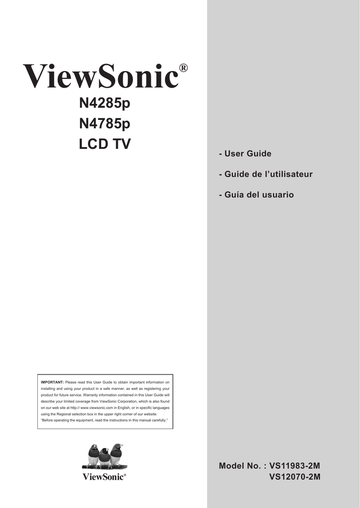 ViewSonic N4285P Owner Manual Manualzz