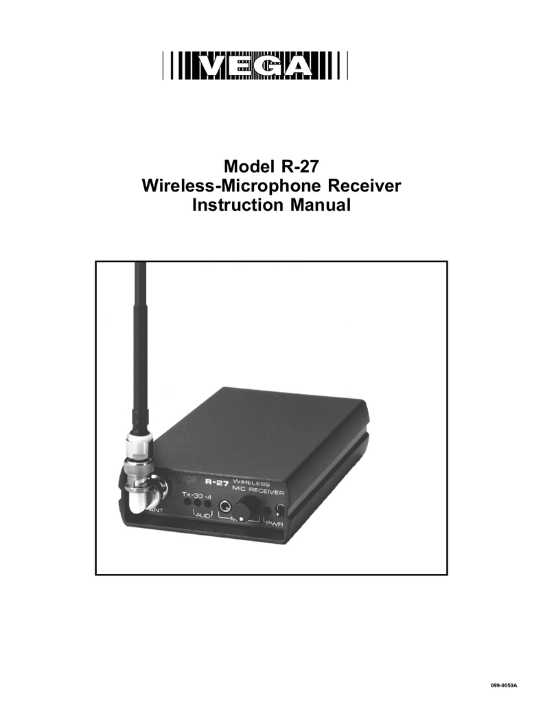 Model R27 WirelessMicrophone Receiver Instruction Manual Manualzz