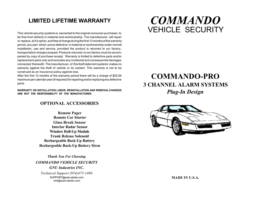 commando car alarms