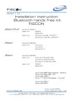 Kufatec FISCON Bluetooth Hands Free Kit Installation Instruction