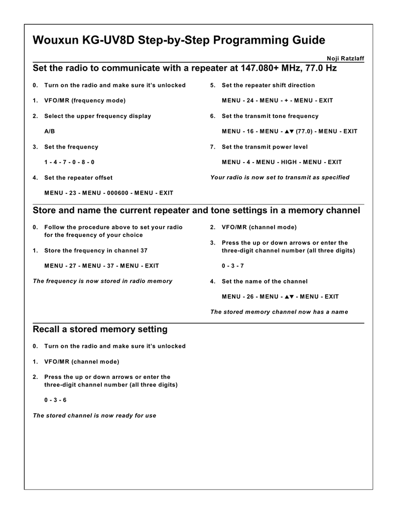 manual chirp programming manual chirp programming