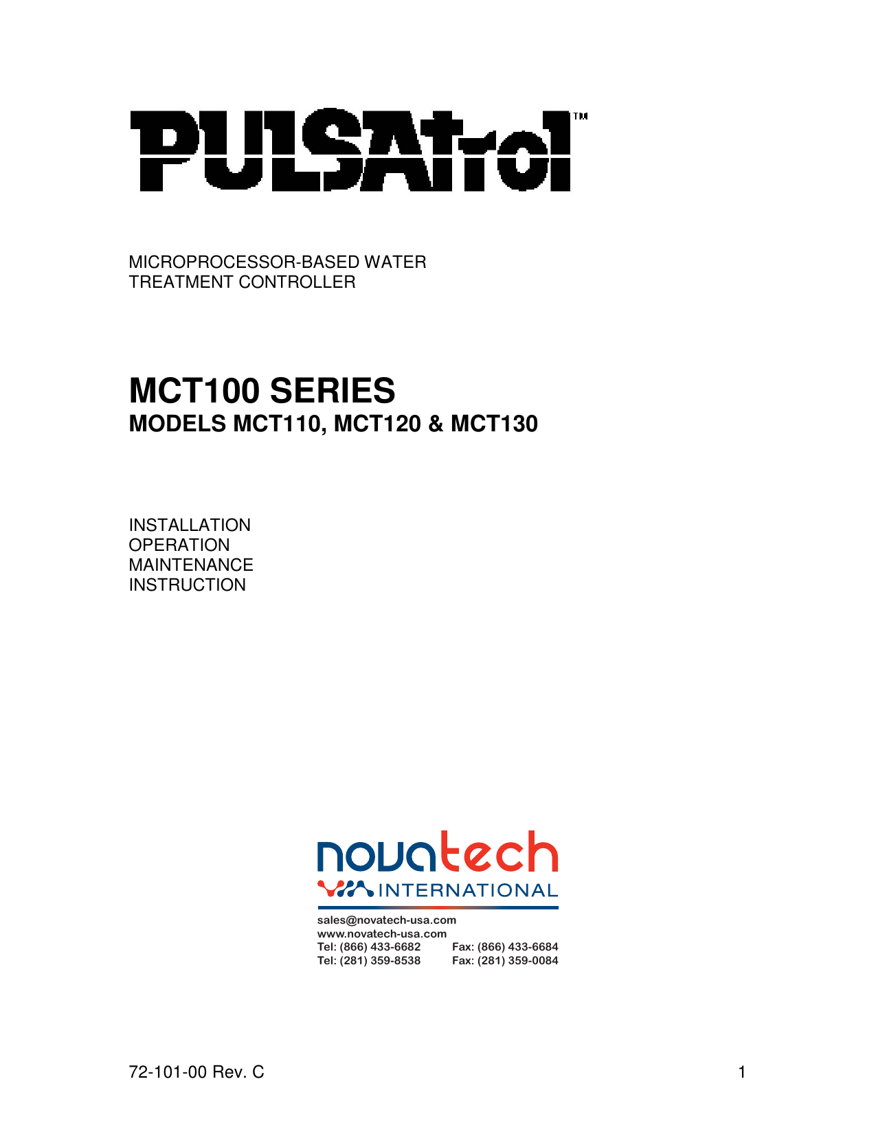 Pulsafeeder MCT110B Controller Pulsatrol 