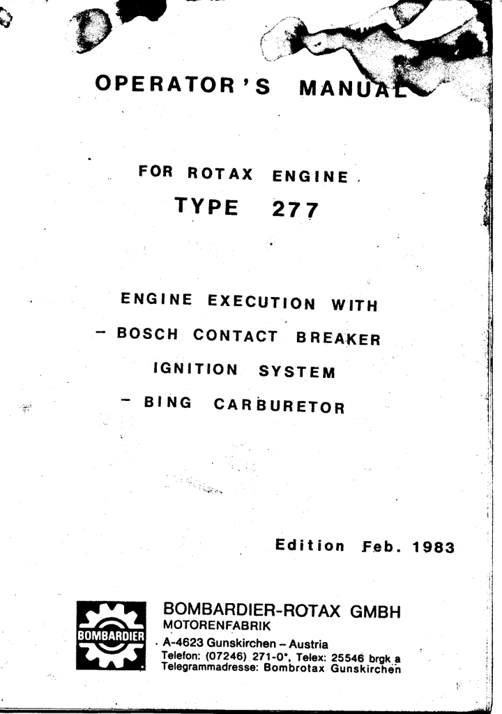 Rotax 277 Ignition Wiring Diagram - Wiring Diagram and Schematic