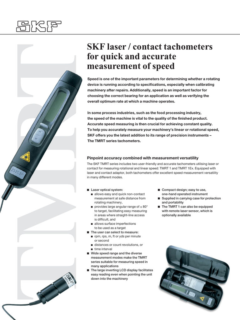 SKF Laser / Contact Tachometer TMRT1 Data Manualzz