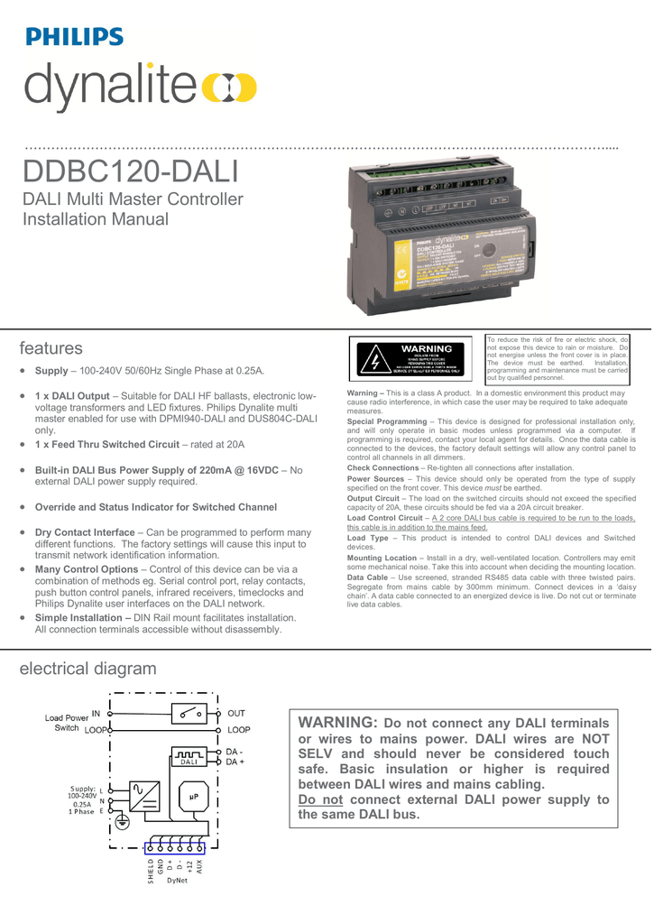Ddbc120 Dali Control Tech Asia Pte Ltd Manualzz
