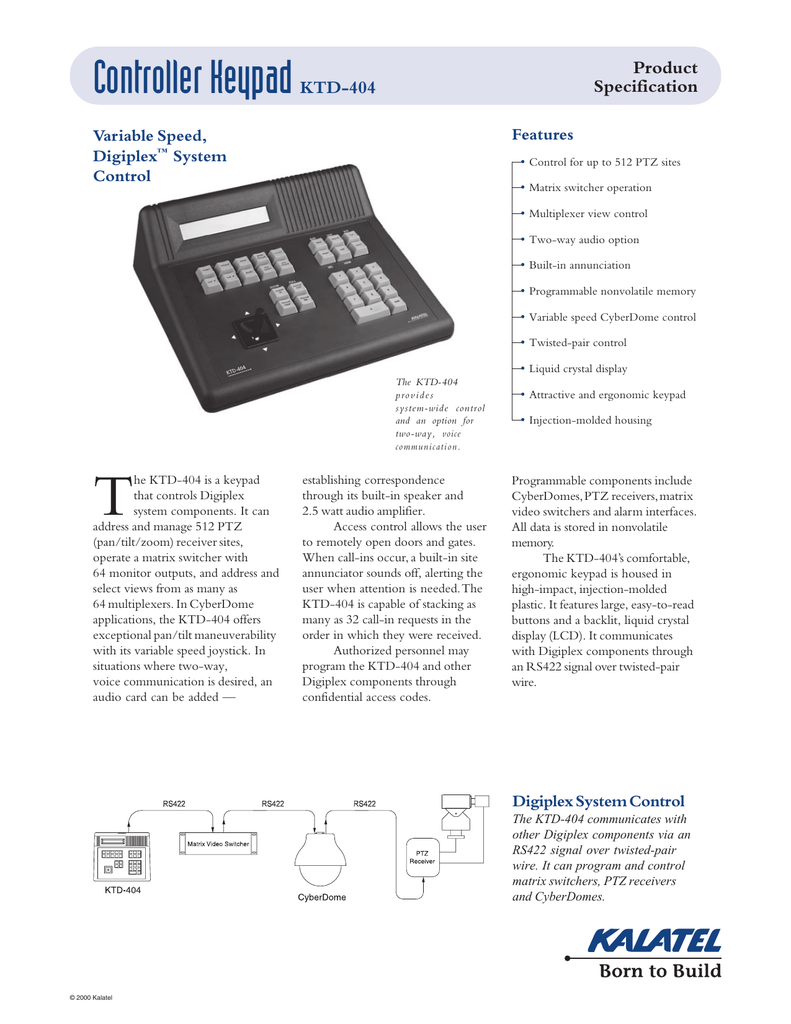 Controller Keypad Ktd 404 Manualzz