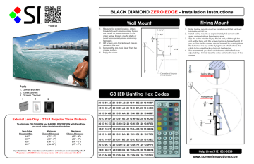 BLACK DIAMOND ZERO EDGE - Installation Instructions | Manualzz