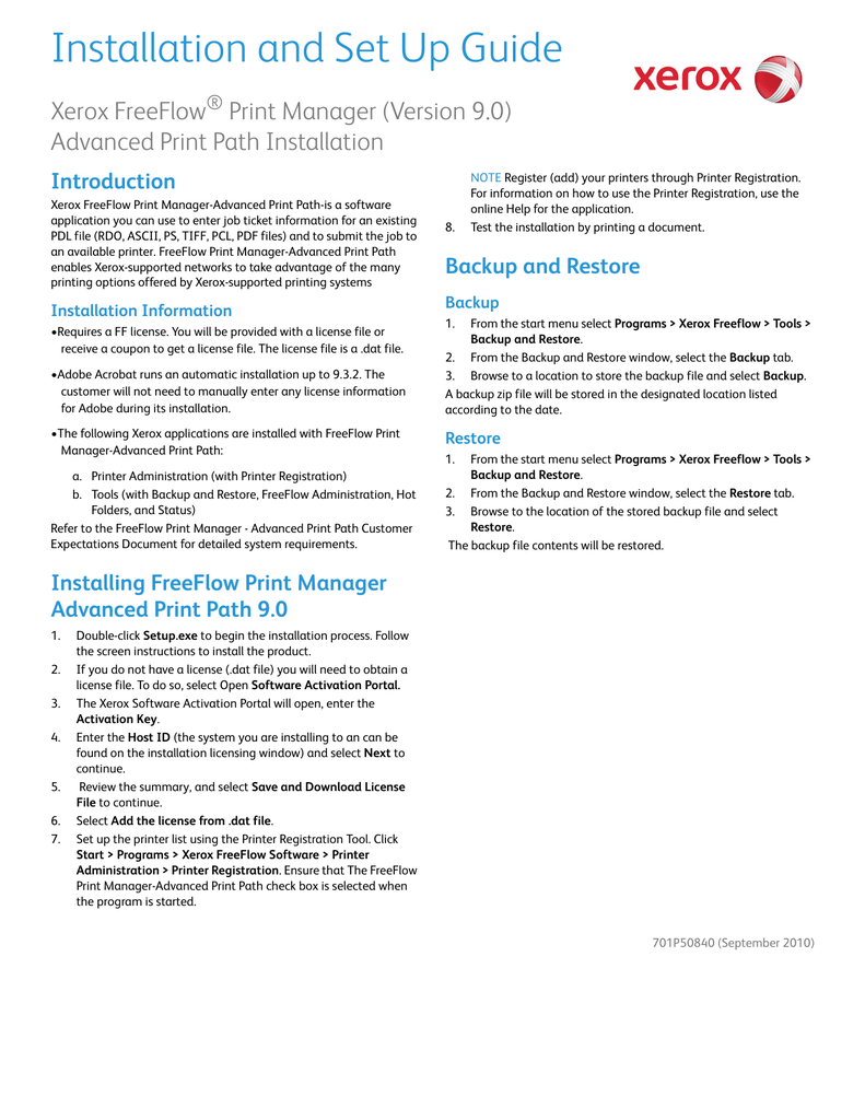 activer option xps xerox