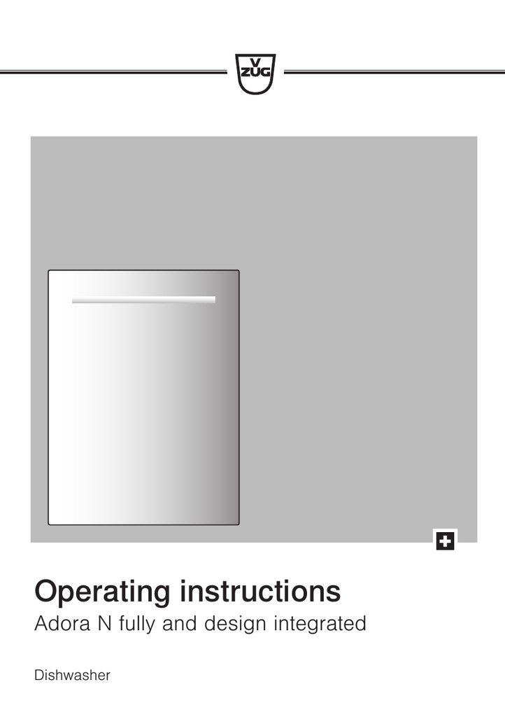 Operating instructions Dishwasher Adora N vi, di Manualzz