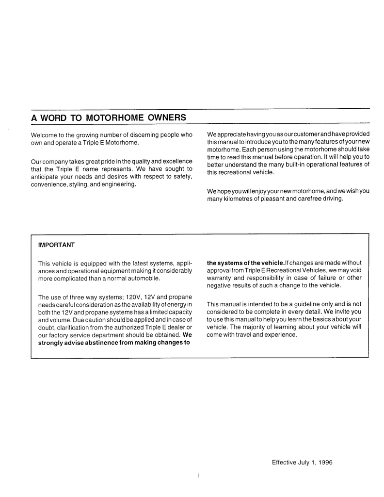 1996 motorhomes for sale on Triple E Rv Commander Manualzz