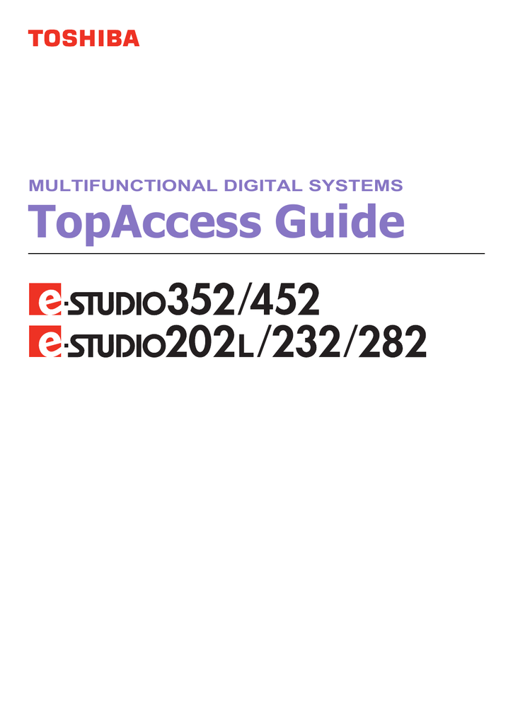 Toshiba TopAccess Guide Manualzz