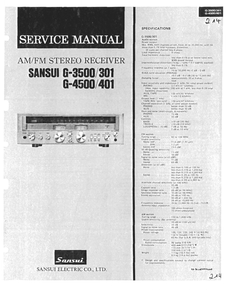 Sansui G 301 Service Manual Manualzz