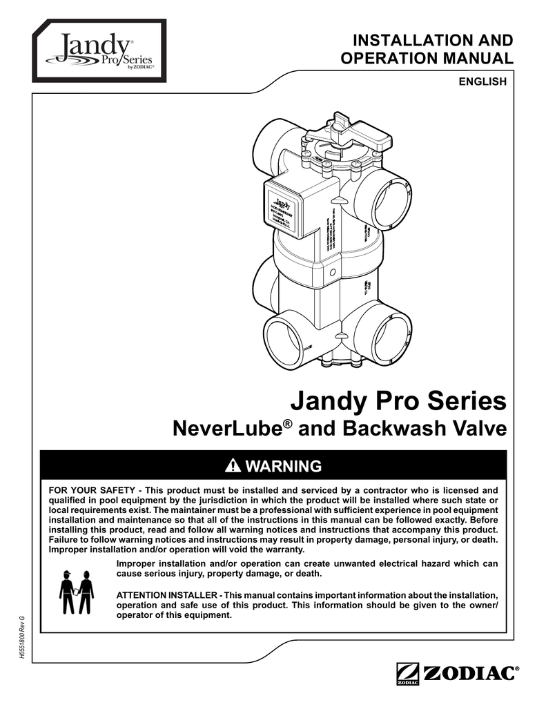 Jandy Pro Series Pump Manual