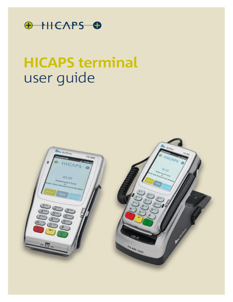 HICAPS terminal user guide Manualzz