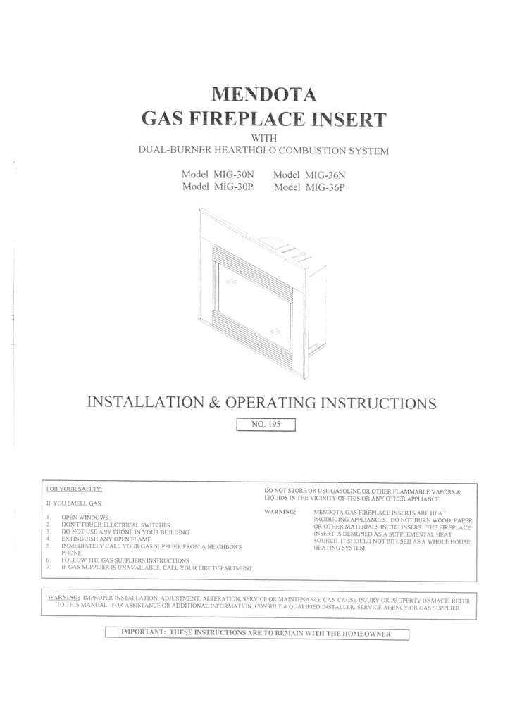 dru richelieu gas fireplace manual shut