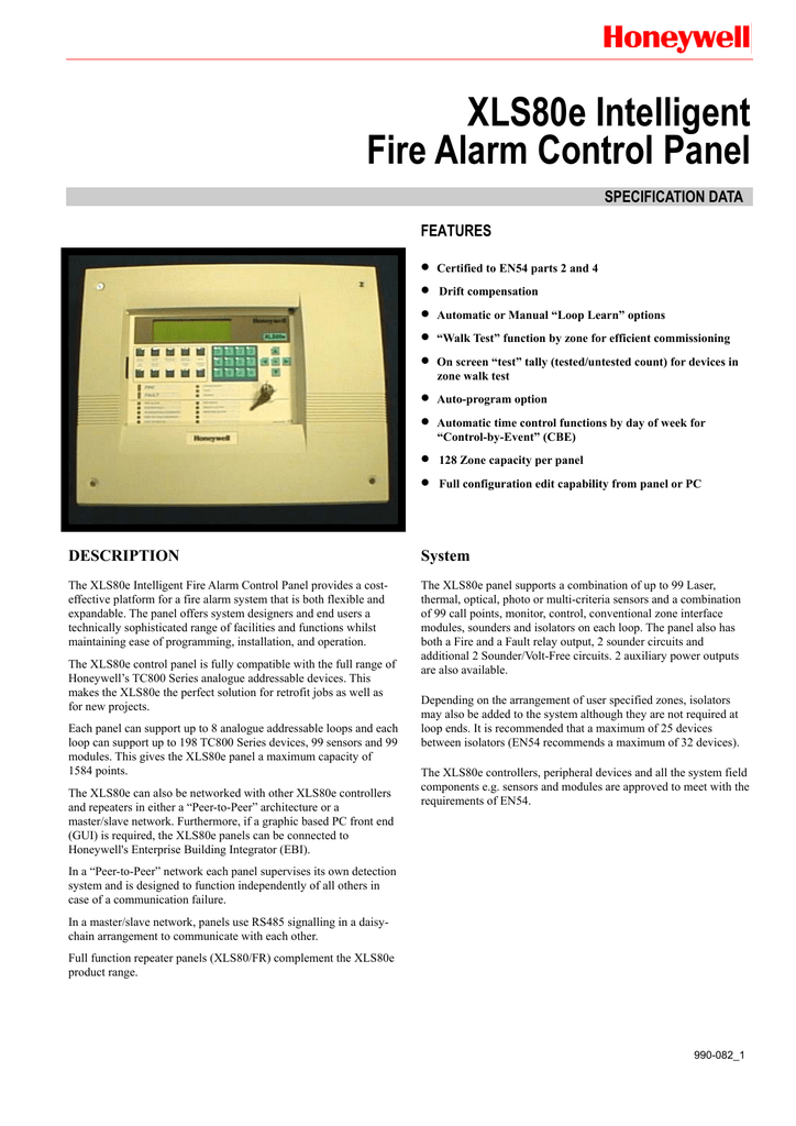 XLS80e Intelligent Fire Alarm Control Panel Manualzz