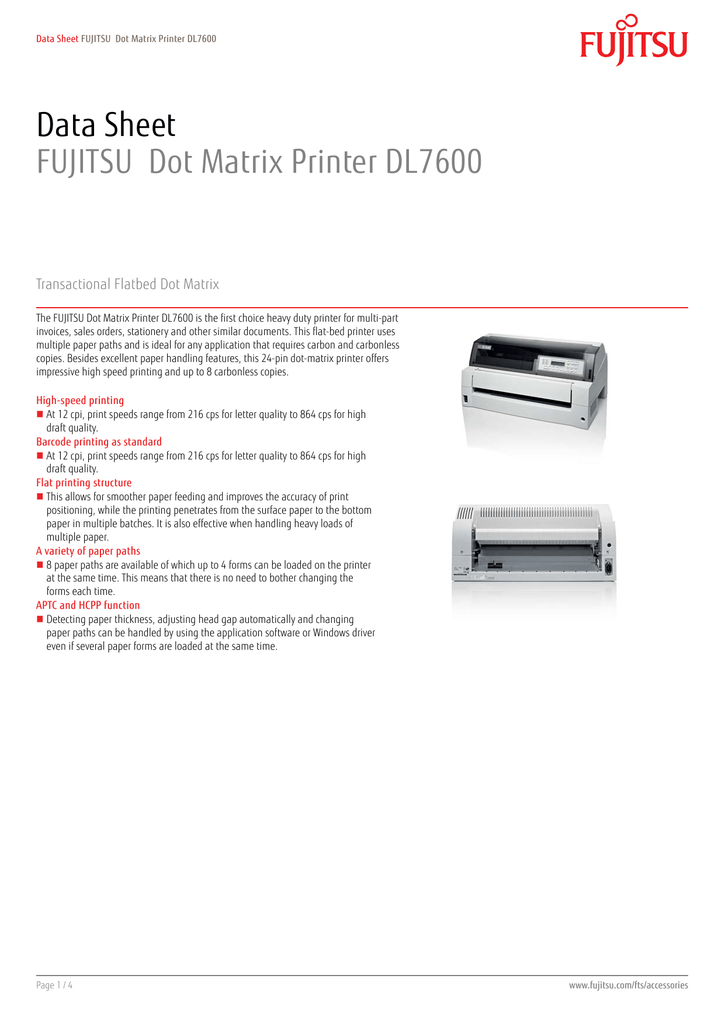 dot matrix printer page