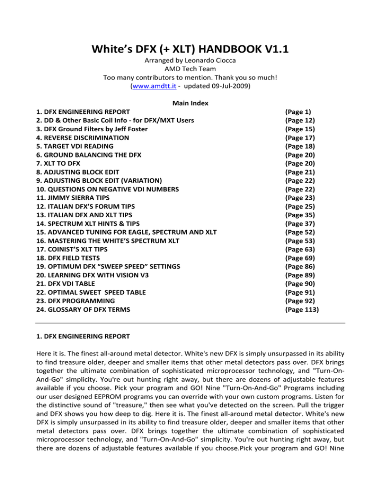 White S Dfx Xlt Handbook V1 1 Manualzz