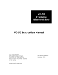 LECO VC-50 Diamond Saw Instruction Manual