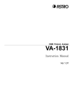 ASTRODESIGN VA-1831 Instruction Manual | AI Chat &amp; PDF Download