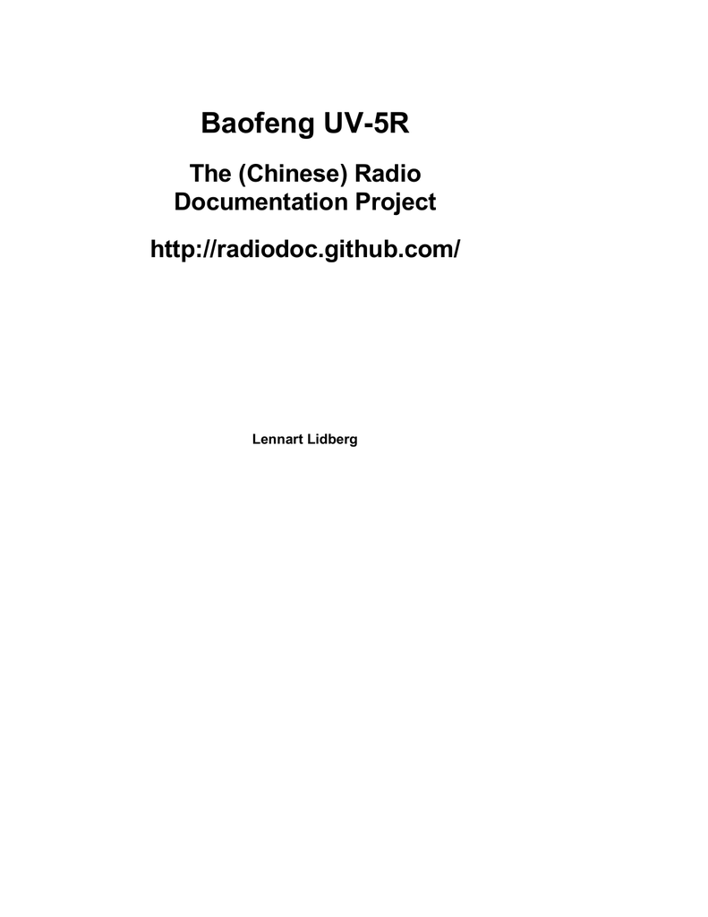 Baofeng UV-5R users manual | Manualzz