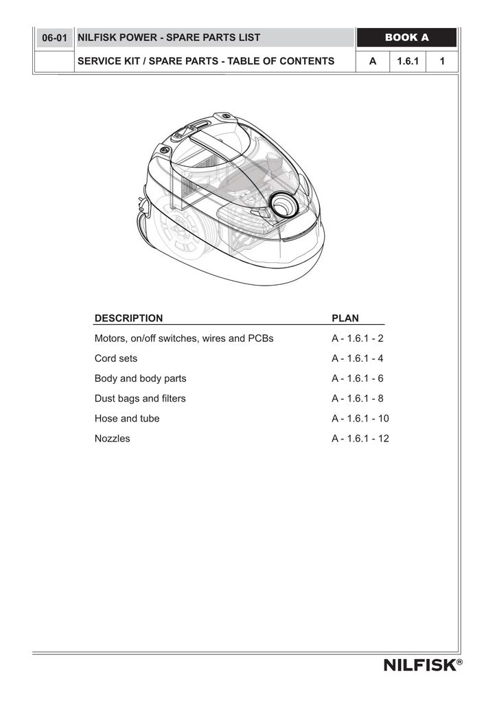 Nilfisk Spare Parts List | Reviewmotors.co