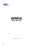 Expert 24 Cutting Plotter User Manual