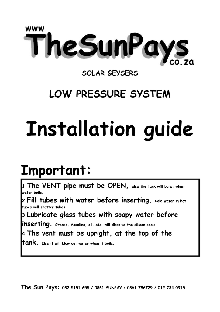 Installation guide | Manualzz