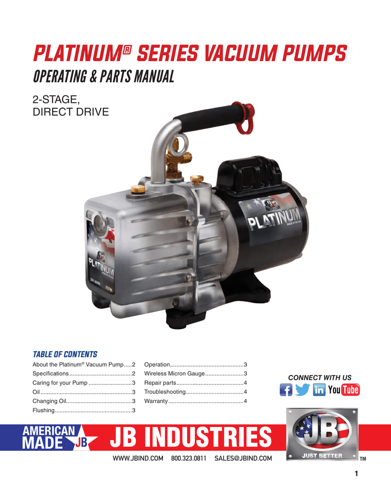 JB Vacuum Pump Splash Guard & Screw PR-40 