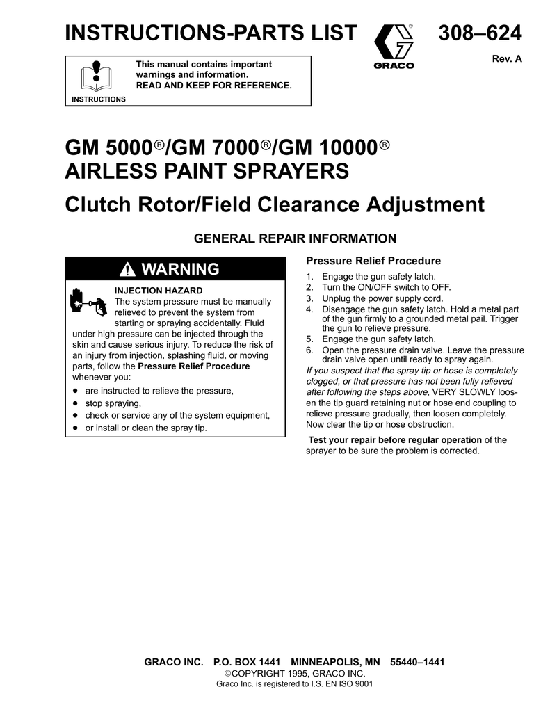 graco 3500 gas paint sprayer