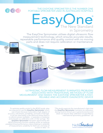 easyone plus spirometer service manual
