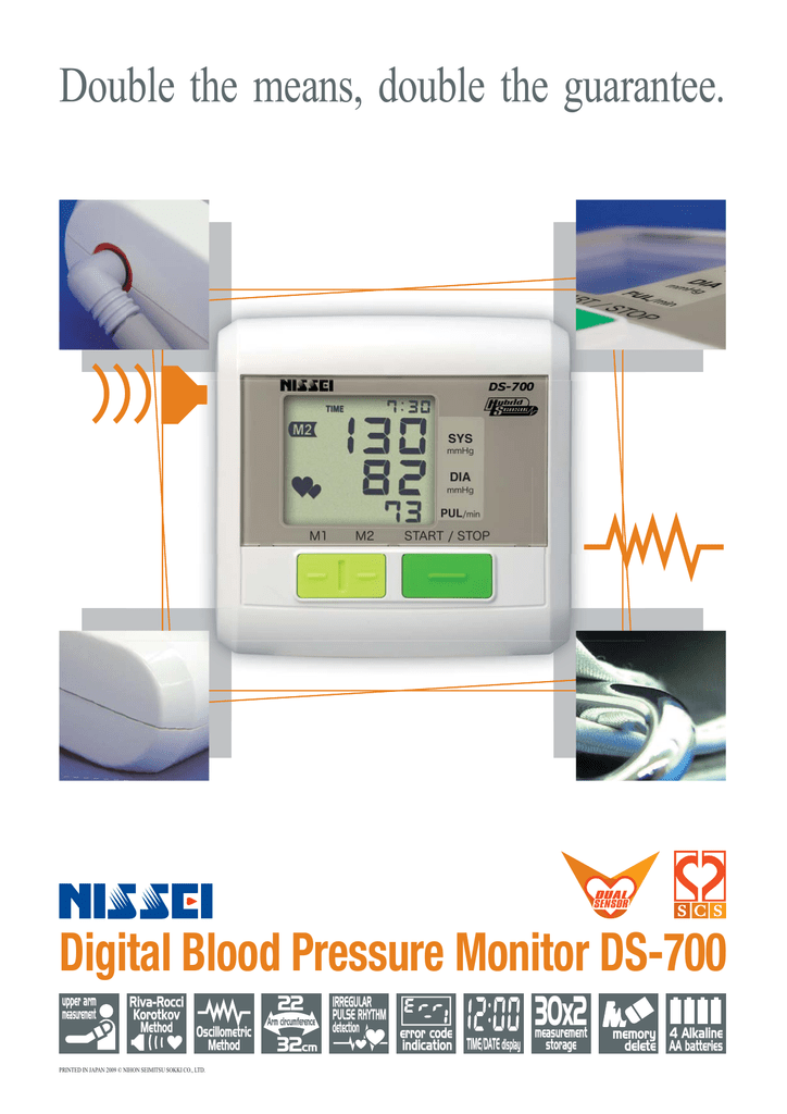 Digital Blood Pressure Monitor Ds 700 Manualzz