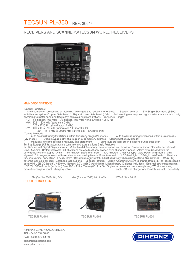 Tecsun Pl 0 Ref Manualzz