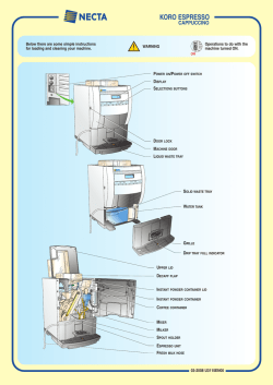 Necta Koro Espresso - Installation, Use and Maintenance Manual, Reference  guide, User manual | manualzz.com