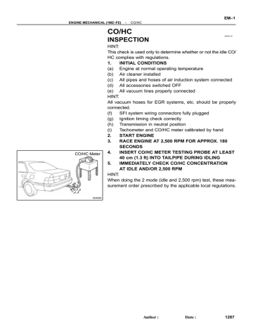 1MZ-FE ENGINE Mechanical | Manualzz