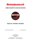 Rotabroach Cobra CM/200/3 Original Instructions Manual