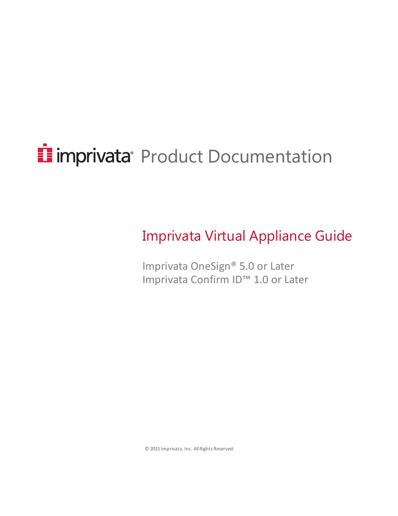 Imprivata Virtual Appliance Guide Manualzz Imprivata Virtual Appliance Guide Manualzz